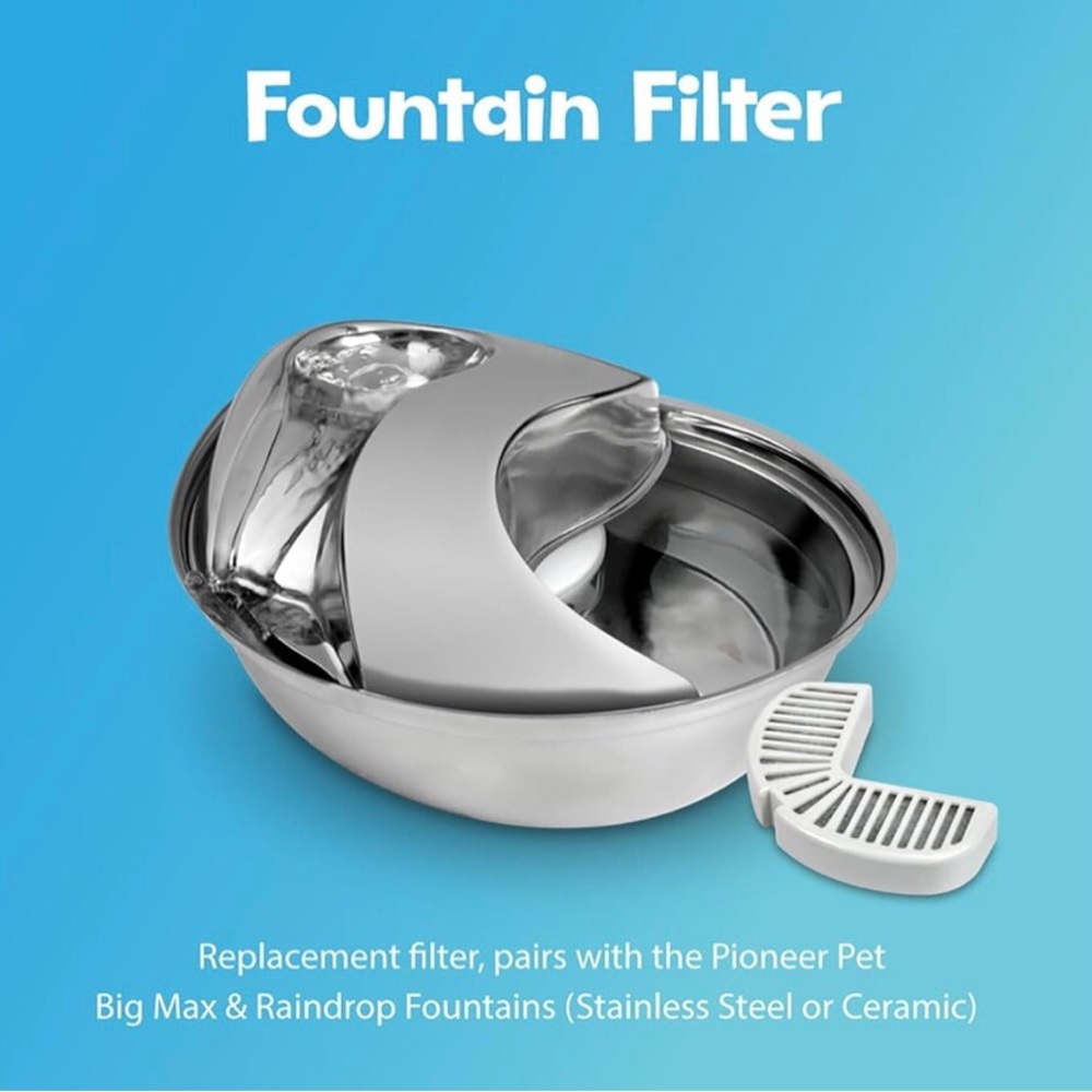 Pioneer Pet Stainless Steel Fountain and New Unopened 15 Replacement Filters - Picture 7 of 17